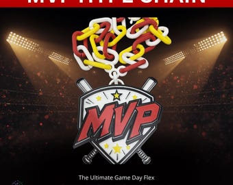 MVP Baseball & Softball Medaillon | Personalisierte Team Award Halskette | Benutzerdefinierte 3D gedruckte MVP Kette | Saisonende Geschenk