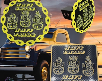 3D gedruckte Navy Chief Anhängerabdeckung: Ram & Jeep Design