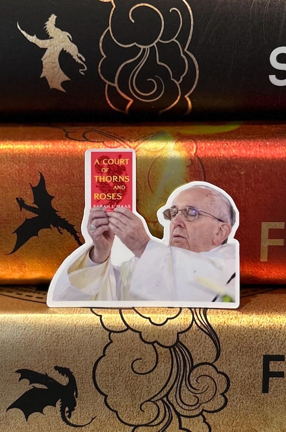 Bookish, Romantasy Sticker, Pope Meme Sticker, Customizable Sticker, Fantasy Book Sticker, Funny Book Sticker, Kindle, E-Reader, Sticker