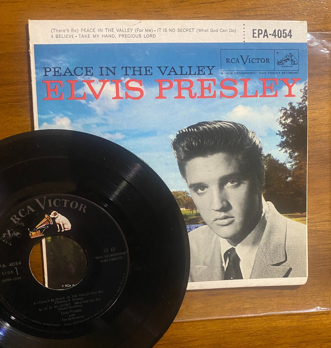RARE Elvis Vinyl Record Original Pressing 45 Peace in the Etsy