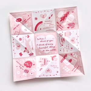 Liefdesbriefpuzzeltas Zine Valentijnsdagcadeaukaart