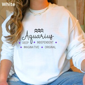 Aquarius Sweatshirt, Astrological Symbol Sweatshirt, Horoscope Zodiac Birthday, Cozy Aquarius Pullover, Gift for an Aquarius, Astrology Gift