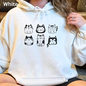 Cute Cats Hoodie, Cat Hoodie Sweatshirt, Comfy Hoodie for Cat Lovers, Unisex Sweatshirt, Hoodie for Cat Ladies, Gift Hoodie for Cat Lady