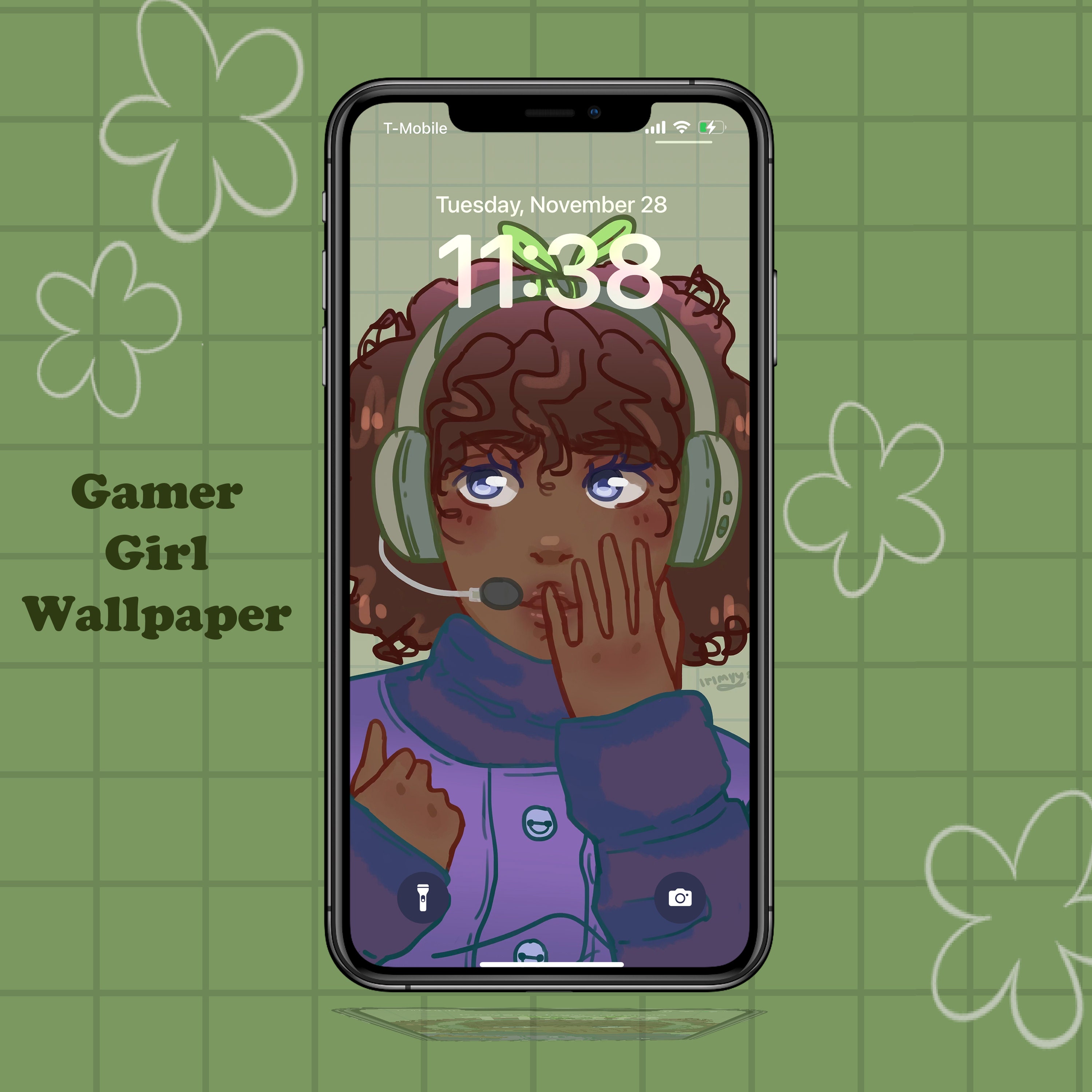 Gamer Girl | Phone Wallpaper - Etsy