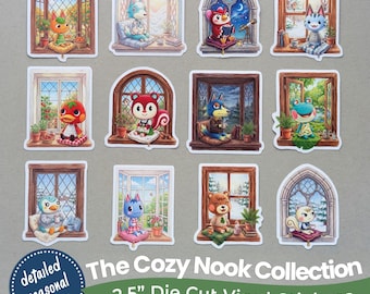 Animal Crossing Stickers - ACNH Vinyl Decals - 2.5" Animal Crossing New Horizons Villager Stickers - Laptop Stickers, Journal Stickers
