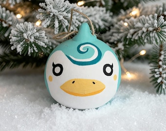 Penguin Villagers - Custom Animal Crossing Ceramic Christmas Ornament – hand made to order villager bauble
