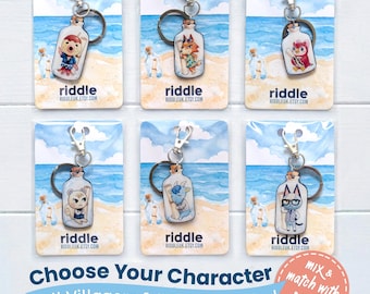 Animal Crossing Keychain - Custom Animal Crossing Bag Charm - Handmade Key Ring Gift - All villagers and NPCs available!