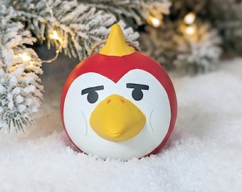 Chicken Villagers - Custom Animal Crossing Ceramic Christmas Ornament – hand made to order villager bauble
