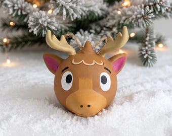 Deer Villagers - Custom Animal Crossing Ceramic Christmas Ornament – hand made to order villager bauble