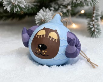 Sheep Villagers - Custom Animal Crossing Ceramic Christmas Ornament – hand made to order villager bauble
