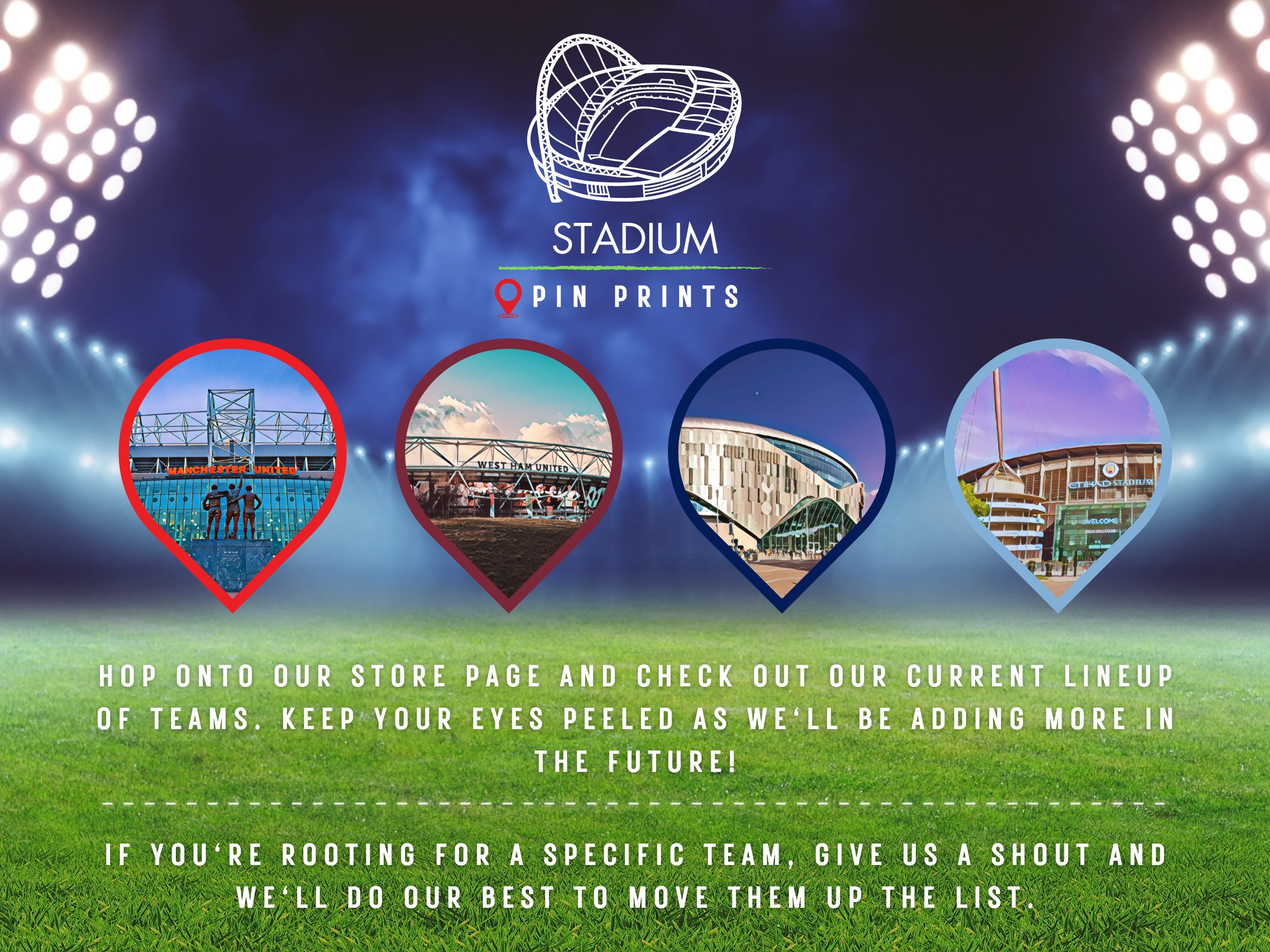 West Ham United London Stadium Giclee Art Poster Football Stadium Map