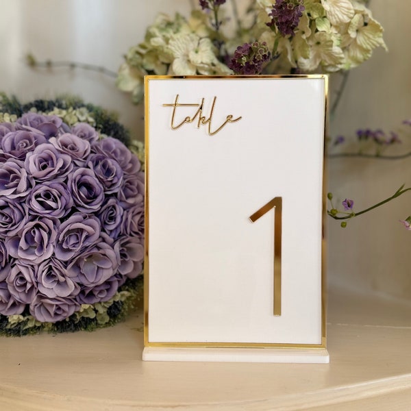 Acrylic Wedding table numbers