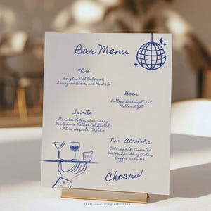 Skurrile Hochzeit Bar Menü Vorlage Handgeschriebene Getränke Karte Bunte Party Funky Hochzeit Bar Schild Printable Signature Drink Menu Bearbeitbar