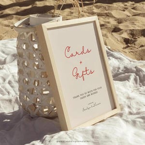 Cartões de casamento manuscritos e modelos de placas de presentes, placas de casamento, impressões, placas de mesa de presente simples, placas de presente de casamento minimalistas, personalizadas
