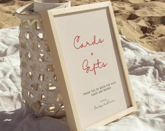 Wedding Cards and Gifts Sign Template: Minimalist Wedding Prints (Digital Download)