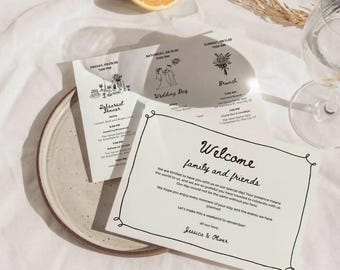 "Handschriftliche ""Welcome""-Tasche mit Initialen (Digitaler Download)"