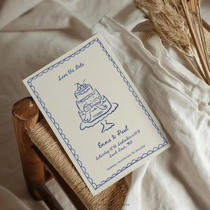 Handgezeichnete Save The Date Hochzeitsvorlage Handgeschriebene Save The Date Individuell personalisierte bearbeitbare einzigartige Hochzeitseinladung Scribble Illustration
