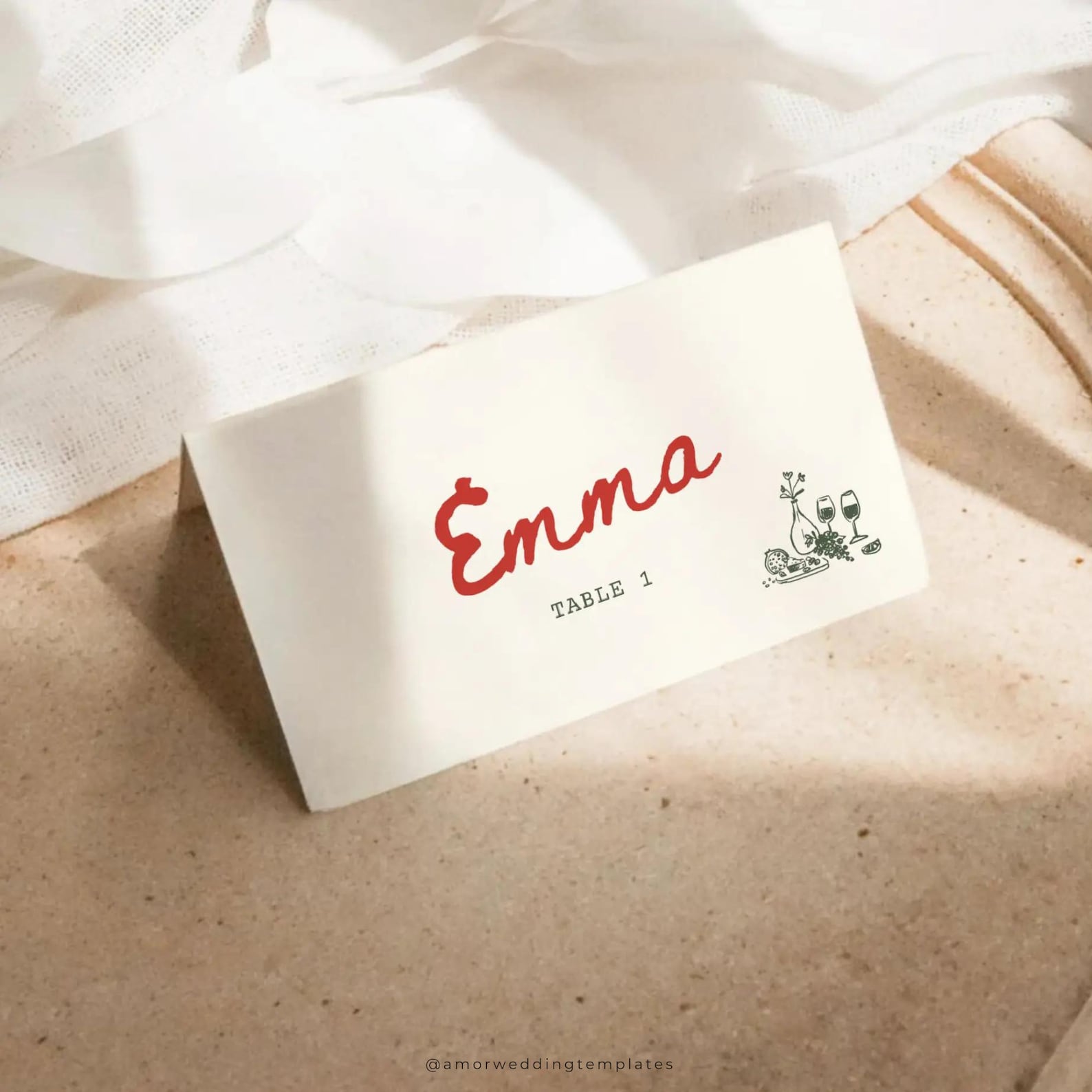 Wedding Table Place Cards Template Whimsical Place Name Cards Wedding ...