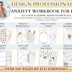 Anxiety worksheet journal, Therapist, therapy, anxiety triggers, obsessive compulsive, therapy worksheet, CBT worksheets, mental health plan