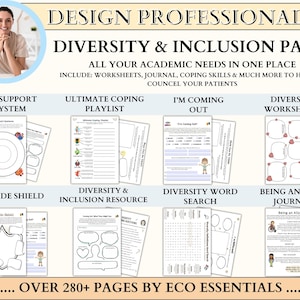 Set of Diversity And Inclusion Posters, School Counselor Office Decor, Inclusive Poster, Diversity Classroom Poster, Inclusion Matters