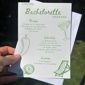 Margarita Bachelorette Party Itinerary Template, Margs & Matrimony Bach ...
