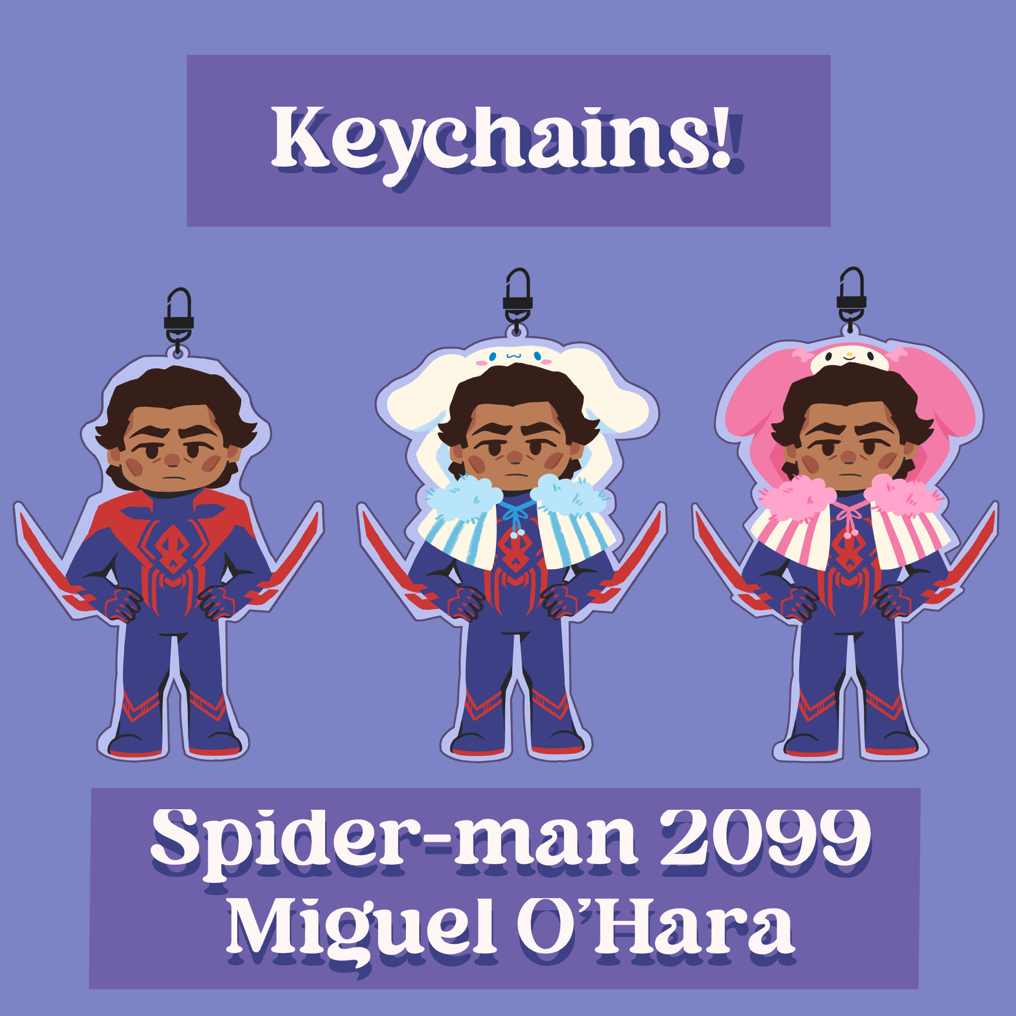 Inway Pixels Clear Acrylic Keychain, Spider-Man