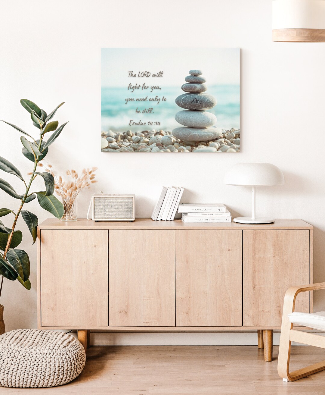 Be Still Christian Wall Art Inspirational Bible Verse Canvas Art