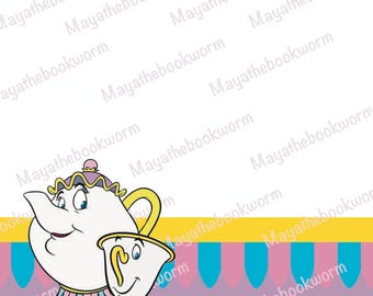 Be Our Guest Border Print - seamless cosplay fabric pattern - DIGITAL ONLY