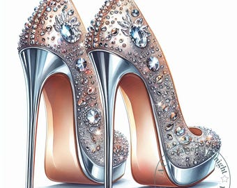 Silver and Crystal High Heels Clipart 10 JPG Watercolor High Heels Clip Art Womens Shoe Images Wedding Bride Prom Quinceanera Downloadable