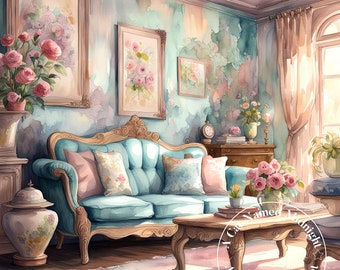 Victorian Parlor Clipart 10 JPG Images