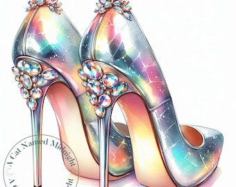 Iridescent High Heels Clipart 11 JPG Images