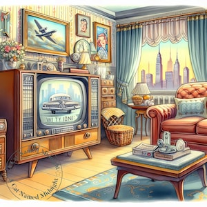 1950s Living Room - Etsy