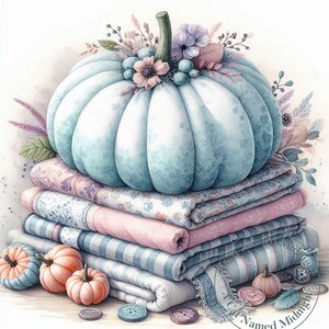 17 Pumpkin Clipart JPG Images Watercolor Shabby Chic Fall Clip Art ...