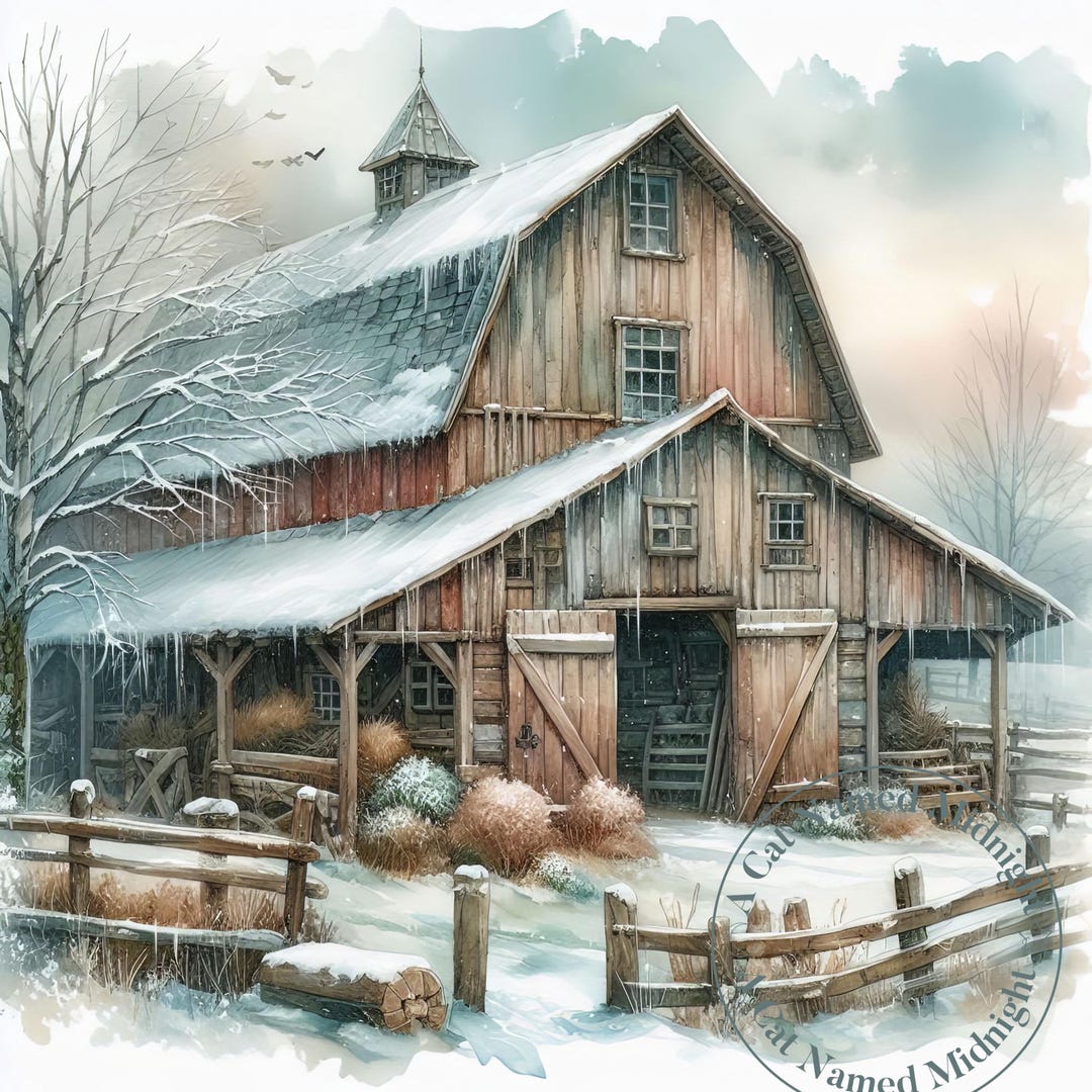 Old Rustic Barn in Winter Clipart 11 JPG Bundle Vintage Clip Art Barn Snowy Images Farm Downloadable Printable Wall Art Junk Journal - Etsy Canada