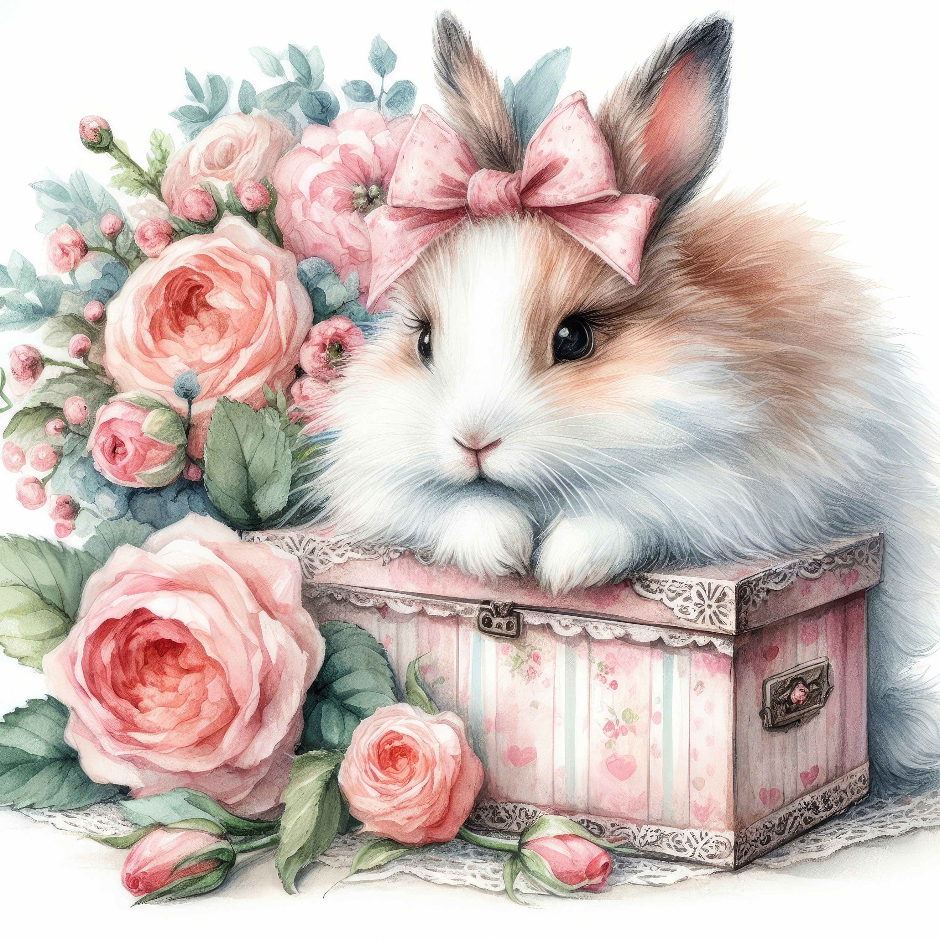 Watercolor Bunny Clipart Watercolor Rabbit Clip Art Easter Bunny ...