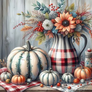 Autumn Clipart 12 Images Watercolor Shabby Chic Pumpkins Fall Clip Art ...