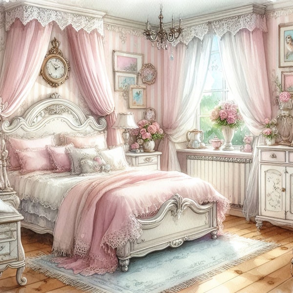 Bedroom Wall Art Shabby Chic Etsy