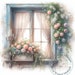 Watercolor Shabby Chic Windows Clipart Vintage Clip Art Bundle Digital ...