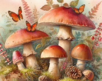 Mushroom Clipart Mushrooms in the Forest Clip Art 13 Images