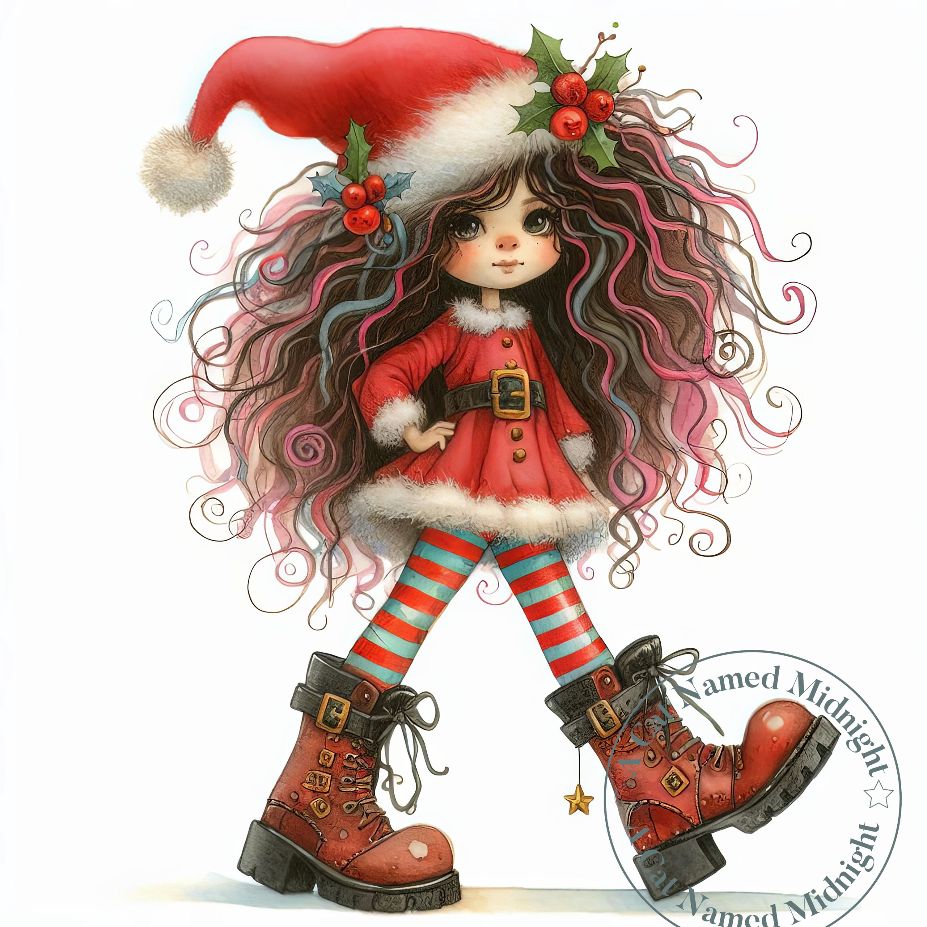 風変わりなクリスマスガールクリップアート 12 JPG 気まぐれな女の子の 風変わりなクリスマスガールクリップアート 12 JPG 気まぐれな女の子の