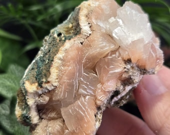 Pink Heulandite in Matrix (3 Options - You Choose!) - Hematite-included Heulandite - Natural Mineral Crystal Specimens