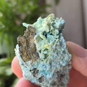 Unique Blue Hemimorphite Natural Mineral Crystal Specimen
