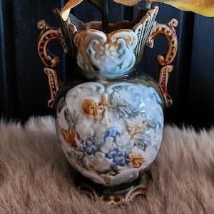 Antique Small Majolica Vase