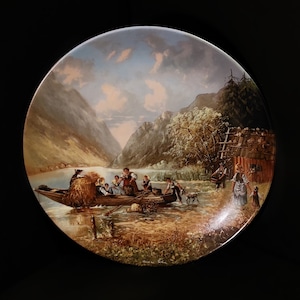 Limited Edition Decorative Plate &quot;At the mountain lake&quot; by Christian Leukel 1989