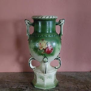 Antique Art Nouveau Handpainted Vase