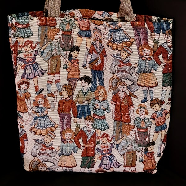 Vintage Handmade Tapestry Tote bag