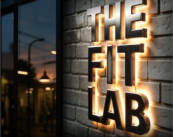 Illuminated Stainless Steel Channel Letters Sign – Custom LED Metal Business Signs for Indoor & Outdoor Use | Vaha Visuals