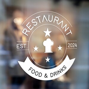 Restaurant - Vinyl Window Decal, Standard / Custom Sizes, PEEL AND ...