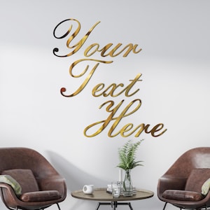 Custom Mirror Gold ACM Letters: Luxury Business & Event Signage