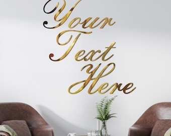 Custom Mirror Gold ACM Letters: Luxury Business & Event Signage